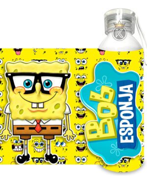 Botella De Aluminio 750ml Bob Esponja - Estampaking