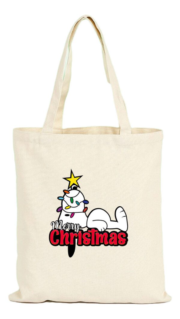Tote Bag Bolsa Snoopy Feliz Navidad - Estampaking