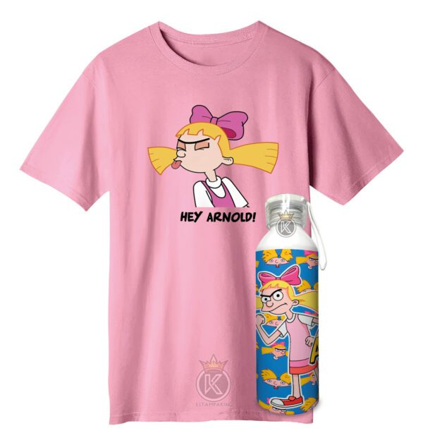 Polera Helga + Botella En Aluminio 750ml - Estampaking
