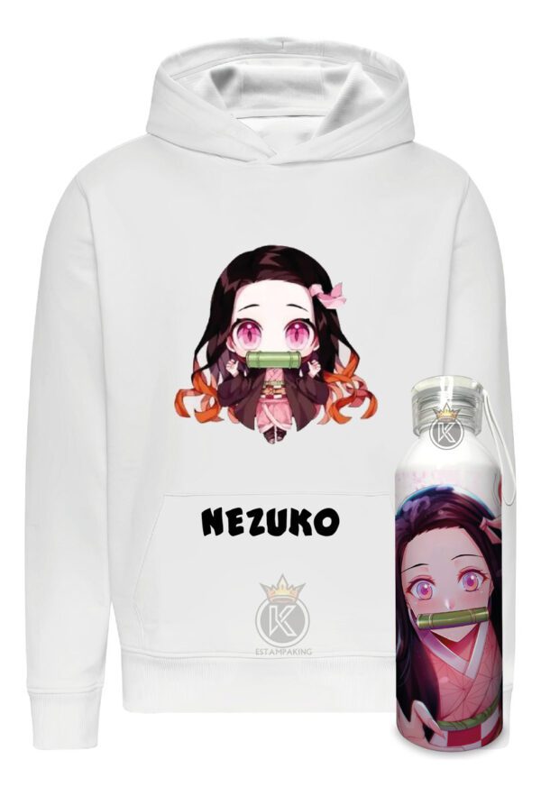 Poleron Nezuko - Kamado + Botella En Aluminio 750ml - Serie - Anime - Estampaking - Imagen 7