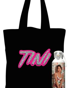 Tote Bag Tini + Botella En Aluminio 750ml N - Estampaking