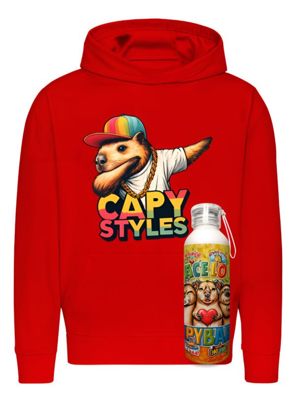 Poleron Capibara + Botella En Aluminio 750ml - Capy Style - Carpincho Honestidad Sinceridad - Estampaking - Imagen 23
