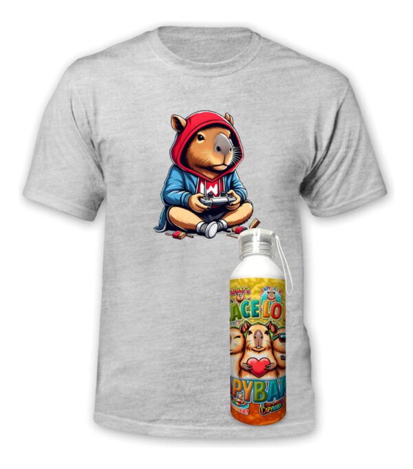 Polera Capibara + Botella Aluminio - Carpincho - Estampaking - Imagen 4