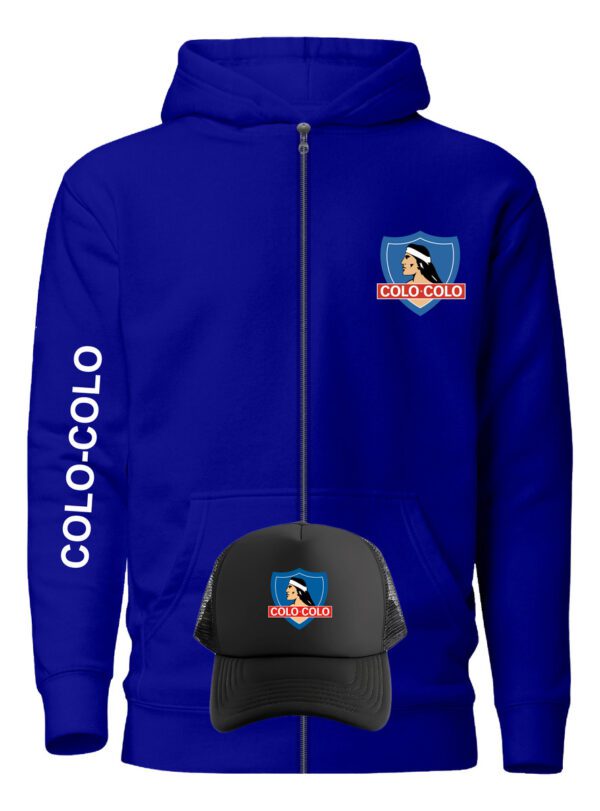 Poleron Con Cierre Colo Colo + Gorro Jockey - Eterno Campeon - Futbol Chileno - Estampaking - Imagen 7