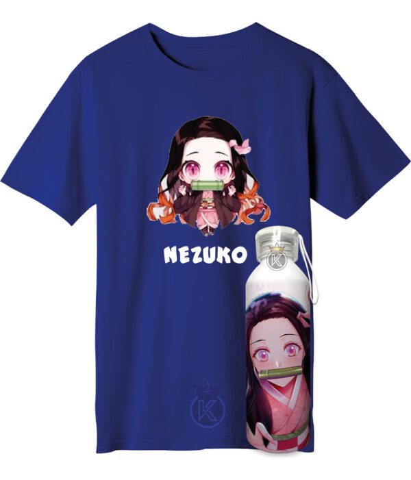 Polera Nezuko Kamado + Botella Aluminio 750ml - Estampaking - Imagen 11