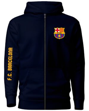 Poleron Con Cierre Futbol Club Barcelona - Fc Barca - Futbol Profesional - Estampaking