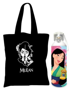 Tote Bag Mulan + Botella En Aluminio 750ml - Estampaking