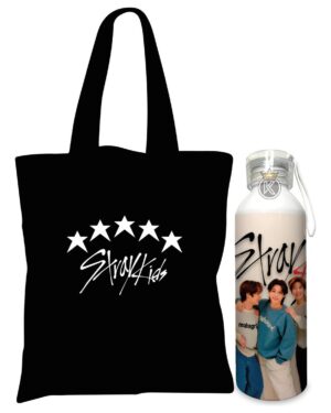 Tote Bag Stray Kids N + Botella En Aluminio - Estampaking