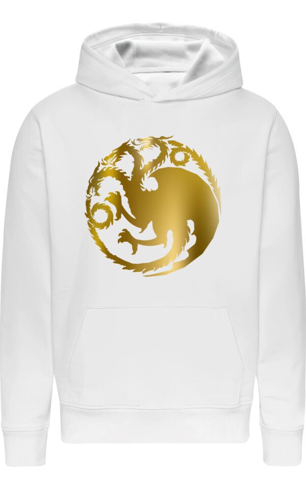 Poleron Casa De Dragones - Nueva Serie - House Of Dragon - Dracarys - Metalizado - Oro - Estampaking - Imagen 5