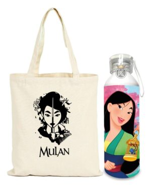 Tote Bag Mulan C + Botella En Aluminio 750ml - Estampaking