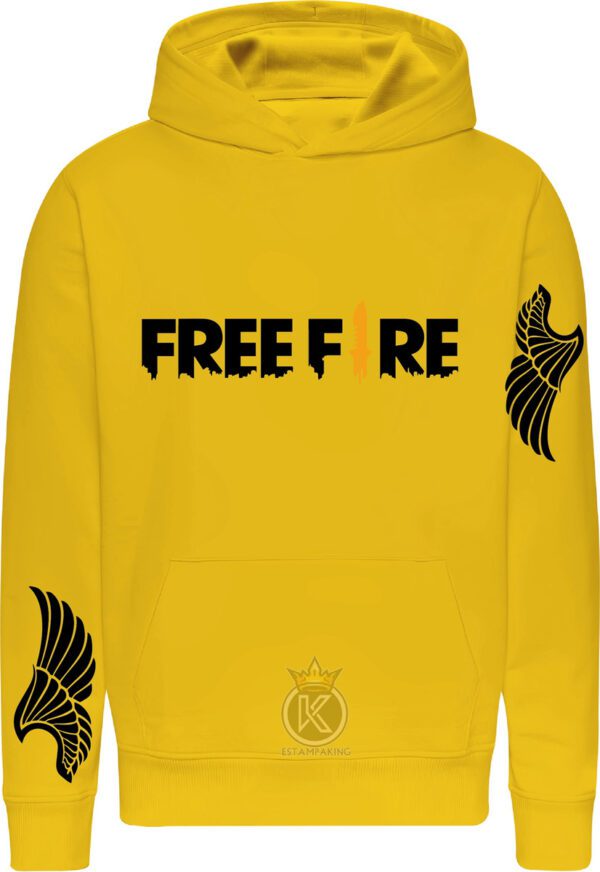 Polerón Free Fire - Juego De Sobrevivencia - Asas Alas Mochila Angelical - Estampaking - Imagen 4