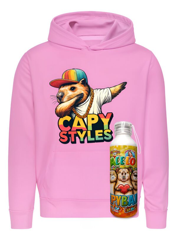 Poleron Capibara + Botella En Aluminio 750ml - Capy Style - Carpincho Honestidad Sinceridad - Estampaking - Imagen 26