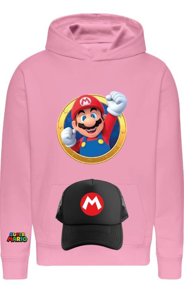 Poleron + Jockey Gorro Mario Bros - Nintendo - Videojuegos - Niños - Mario Bros - Estampaking - Imagen 7