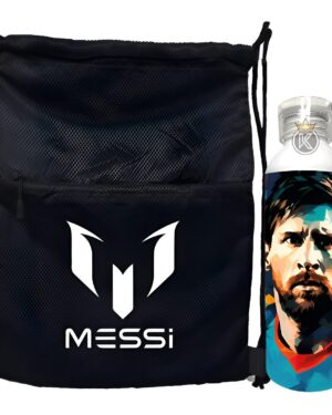 Morral Con Cierre Messi + Botella En Aluminio - Estampaking