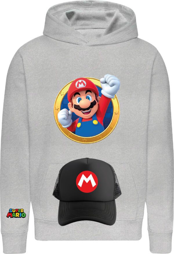 Poleron + Jockey Gorro Mario Bros - Nintendo - Videojuegos - Niños - Mario Bros - Estampaking - Imagen 16