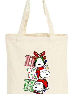 Tote Bag Bolsa Snoopy Navidad - Estampaking