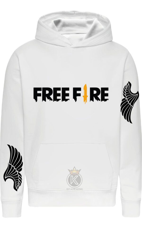 Polerón Free Fire - Juego De Sobrevivencia - Asas Alas Mochila Angelical - Estampaking - Imagen 10