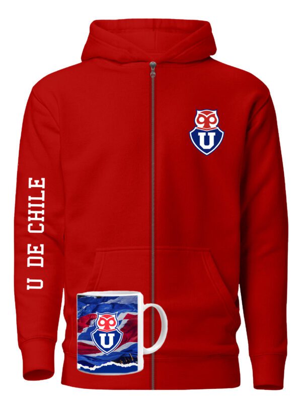 Poleron Con Cierre U De Chile + Tazón/mug - Futbol Chileno - Estampaking - Imagen 13