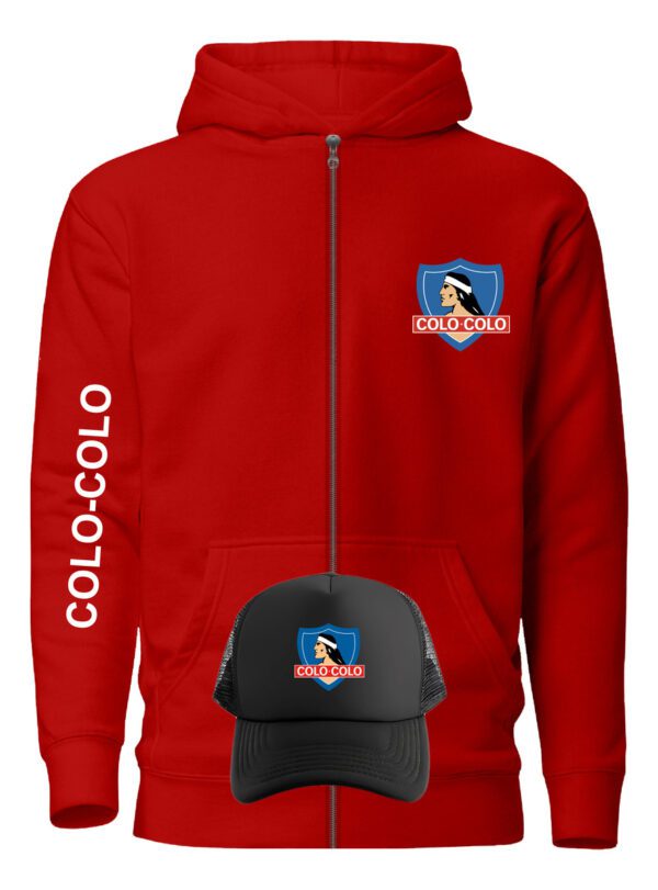 Poleron Con Cierre Colo Colo + Gorro Jockey - Eterno Campeon - Futbol Chileno - Estampaking - Imagen 13