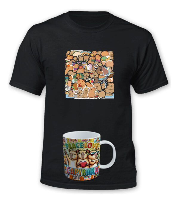 Polera Capibara + Tazon/mug - Carpincho - Estampaking