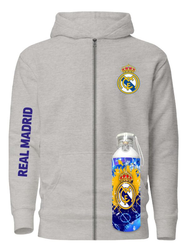 Poleron Con Cierre Real Madrid + Botella Aluminio 750ml - Hala Madrid - Futbol Profesional - Estampaking - Imagen 14