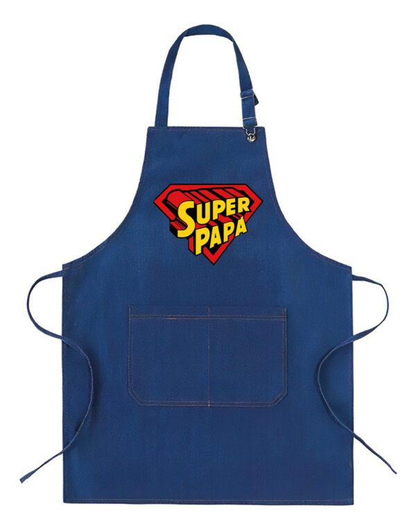 Pechera Delantal Parrillera Super Papa - Dia - Estampaking