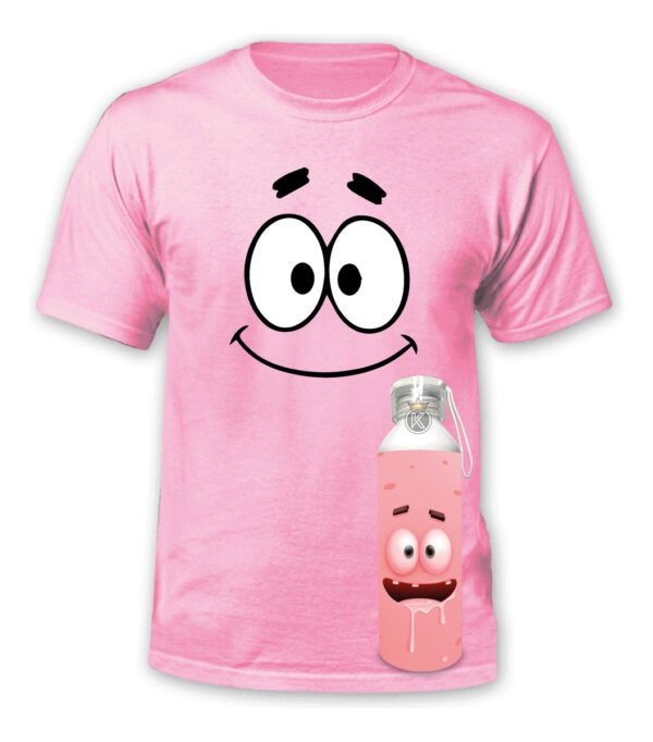 Polera + Botella En Aluminio 750ml Patricio - Estampaking