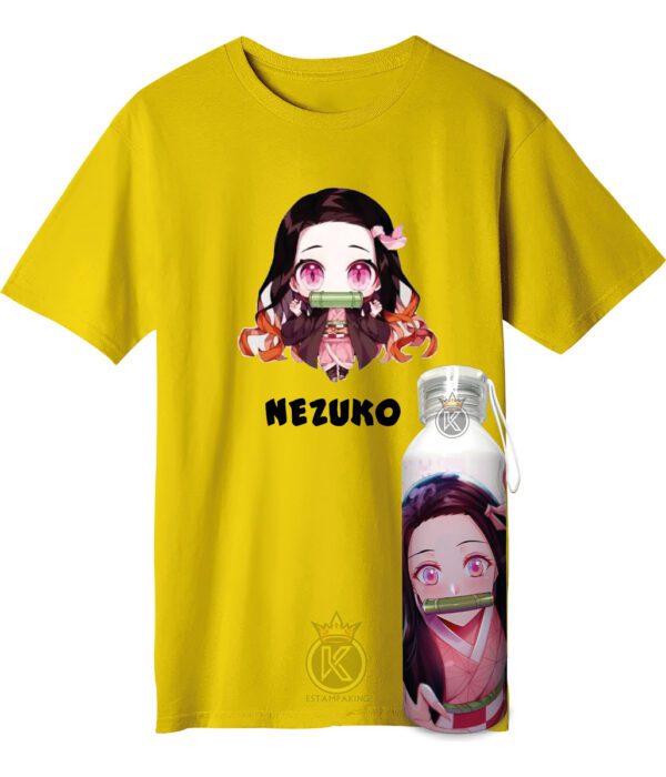 Polera Nezuko Kamado + Botella Aluminio 750ml - Estampaking - Imagen 14