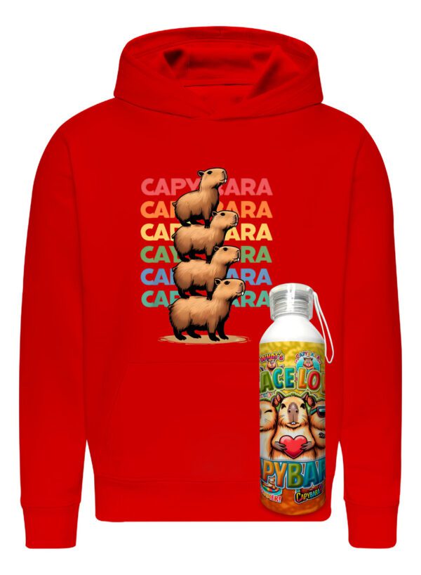 Poleron Capibara + Botella En Aluminio 750ml - = Edición 2 Carpincho Honestidad Sinceridad - Estampaking - Imagen 23