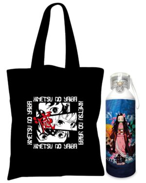 Tote Bag Demon Slayer N + Botella En Aluminio - Estampaking