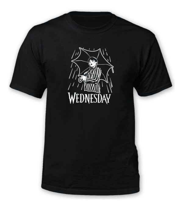 Polera Merlina - Wednesday - Bajo La Lluvia - Estampaking - Imagen 5