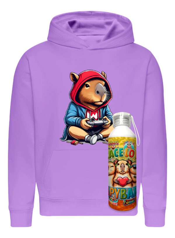 Poleron Capibara + Botella En Aluminio 750ml - Gamer Carpincho Honestidad Sinceridad - Estampaking - Imagen 19