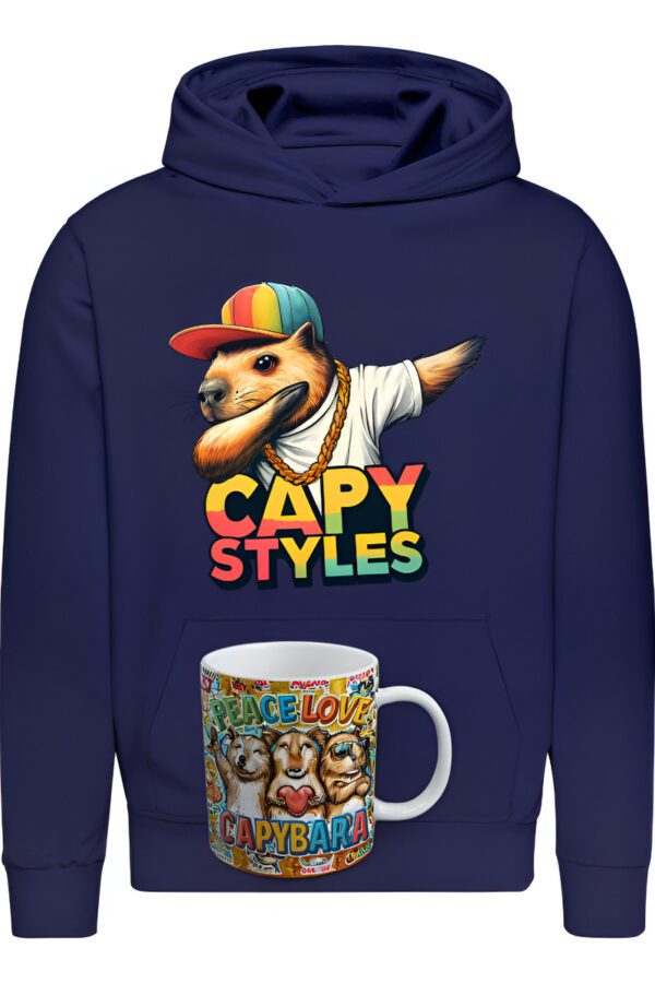 Poleron Capibara + Tazon - Capy Style - Carpincho Honestidad Sinceridad - Estampaking