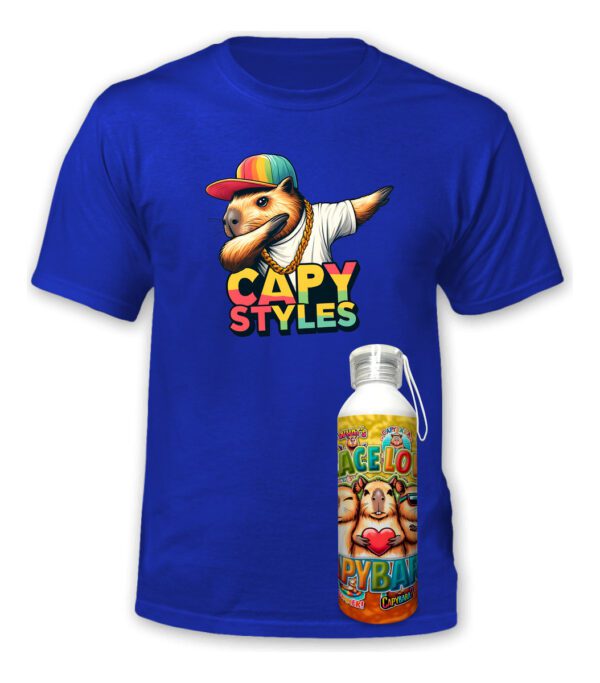 Polera Capibara + Botella Aluminio - Capy Style -estampaking - Imagen 10