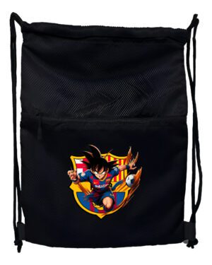 Bolso Tipo Morral Con Cierre Goku Barcelona - Estampaking