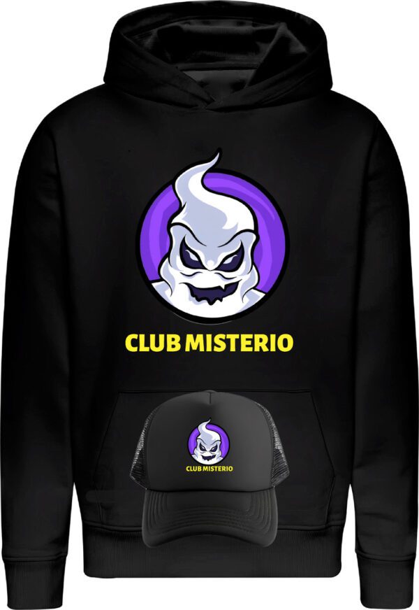 Poleron Club Misterio + Gorro Jockey - Fede - Youtuber 2 - Influencer - Edicion Morado - Estampaking