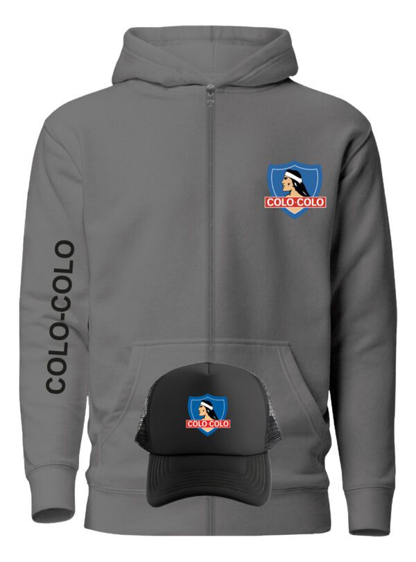 Poleron Con Cierre Colo Colo + Gorro Jockey - Eterno Campeon - Futbol Chileno - Estampaking - Imagen 10