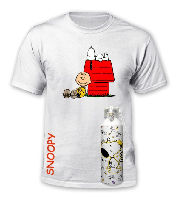 Polera Snoopy + Botella En Aluminio - Charlie - Estampaking - Imagen 4