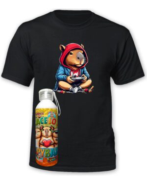 Polera Capibara + Botella Aluminio - Carpincho - Estampaking