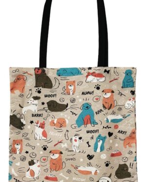 Tote Bag Bolsa Mascotas - Gatitos - Perritos - Estampaking