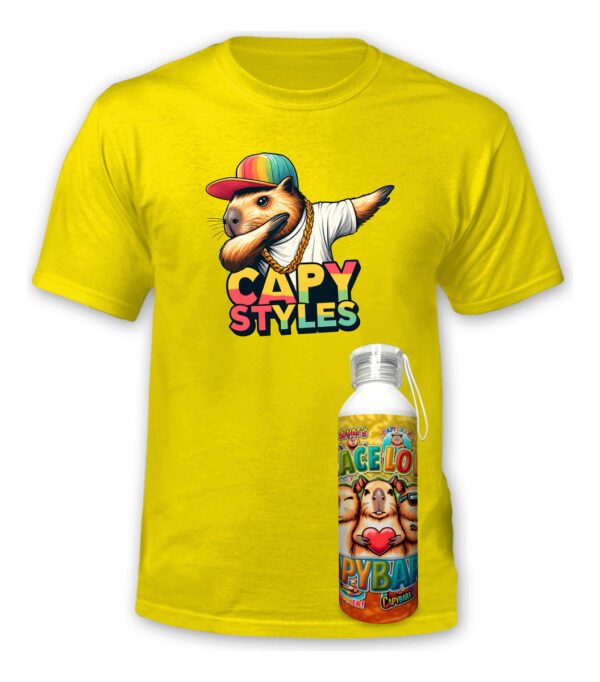 Polera Capibara + Botella Aluminio - Capy Style -estampaking - Imagen 25