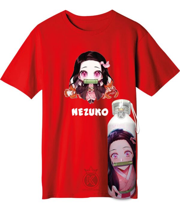 Polera Nezuko Kamado + Botella Aluminio 750ml - Estampaking - Imagen 12