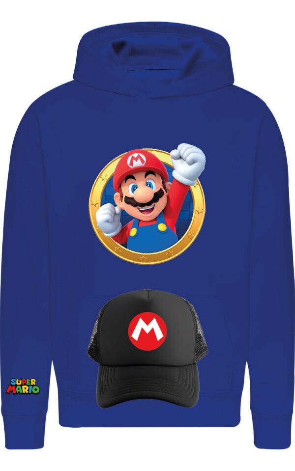 Poleron + Jockey Gorro Mario Bros - Nintendo - Videojuegos - Niños - Mario Bros - Estampaking - Imagen 19