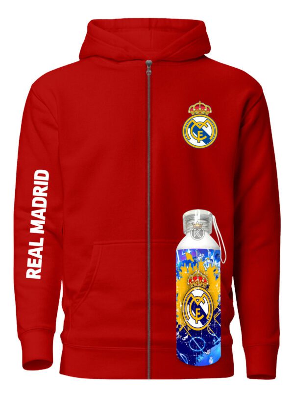 Poleron Con Cierre Real Madrid + Botella Aluminio 750ml - Hala Madrid - Futbol Profesional - Estampaking - Imagen 18