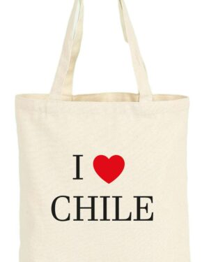 Tote Bag Bolsa I Love Chile - Amor Chilito - Estampaking