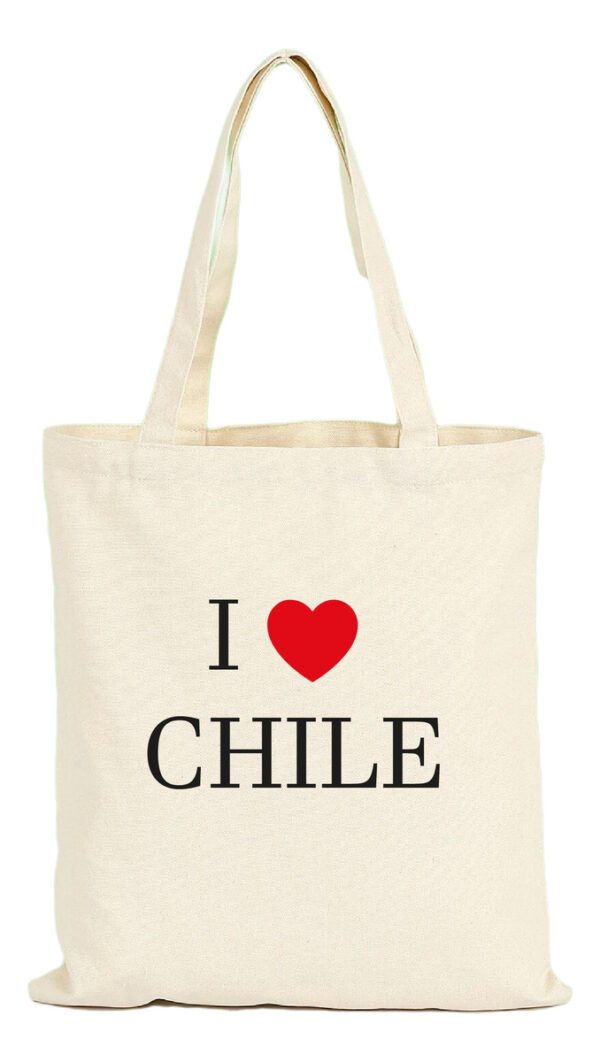Tote Bag Bolsa I Love Chile - Amor Chilito - Estampaking