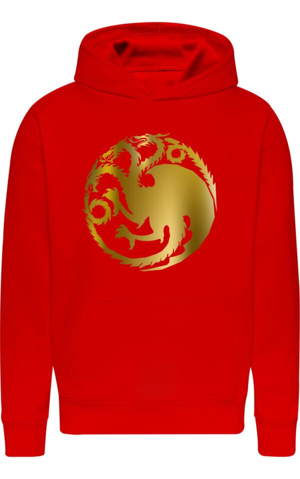 Poleron Casa De Dragones - Nueva Serie - House Of Dragon - Dracarys - Metalizado - Oro - Estampaking - Imagen 17