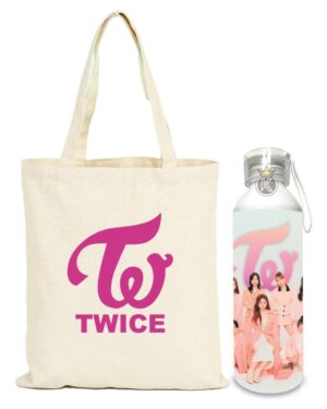Tote Bag Bolsa Twice C + Botella En Aluminio - Estampaking