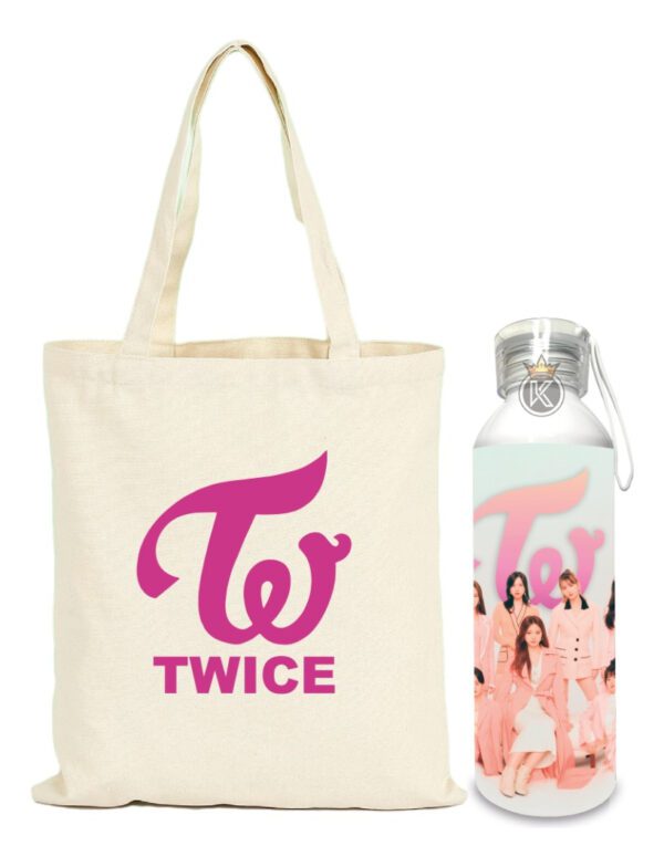 Tote Bag Bolsa Twice C + Botella En Aluminio - Estampaking