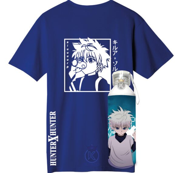 Polera Killua + Botella En Aluminio 750ml - Estampaking - Imagen 10